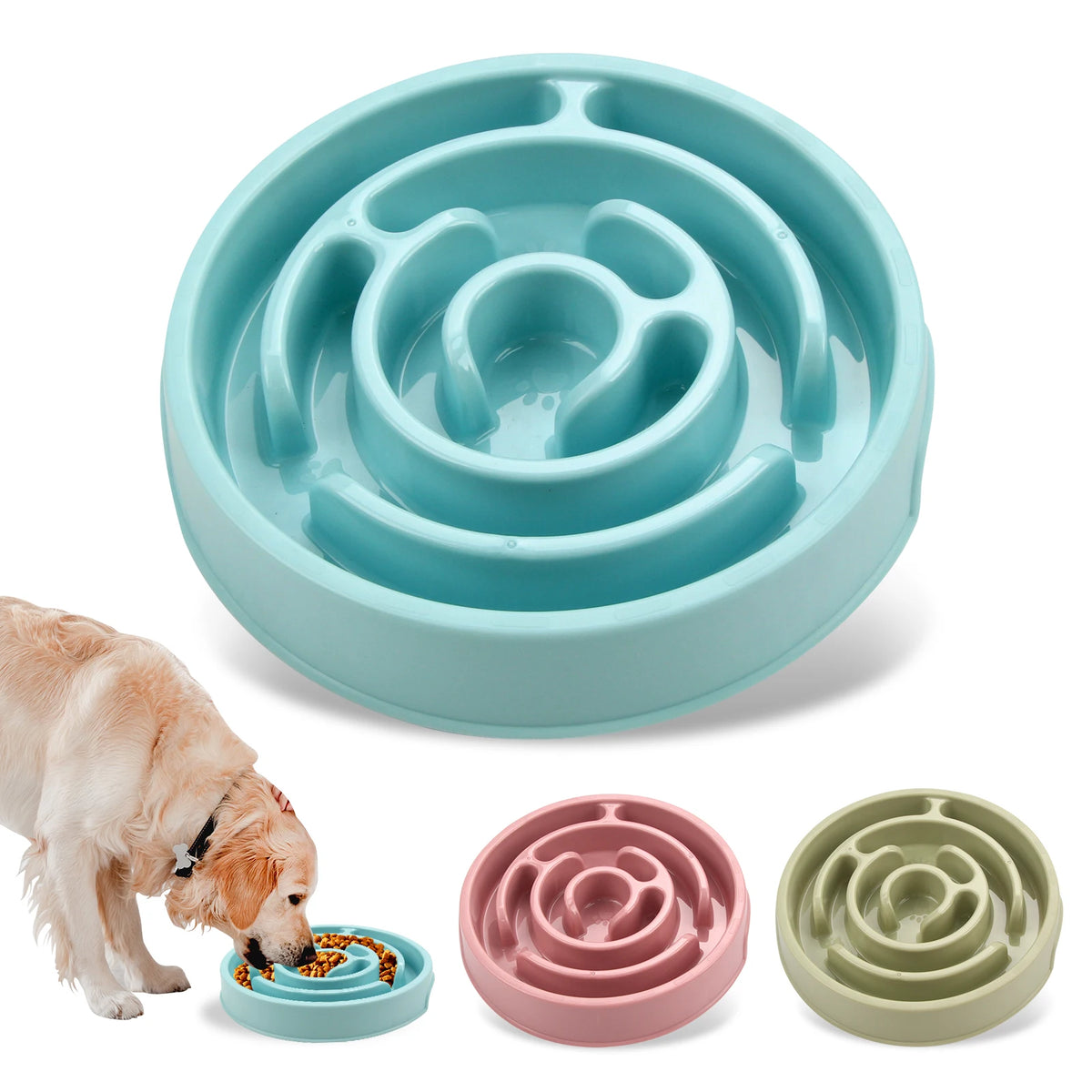 Gamelle anti-glouton pour chien – Bol à alimentation lente