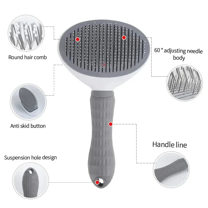 Brosse autonettoyante pour chien et chat – Anti-poils
